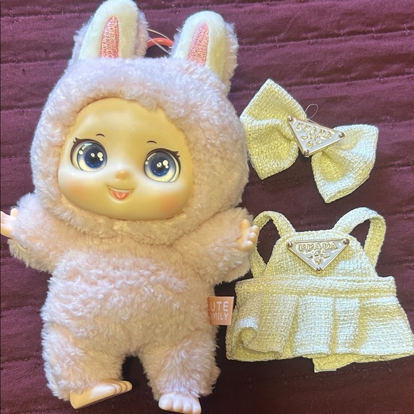 Prada Other - Prada Cream and Gold Plush Doll